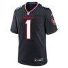 Number 1 Groom Houston Texans Nike Game Jersey - Navy - Side View