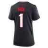 Number 1 Bride Houston Texans Nike Women's Game Jersey - Navy - Detail View