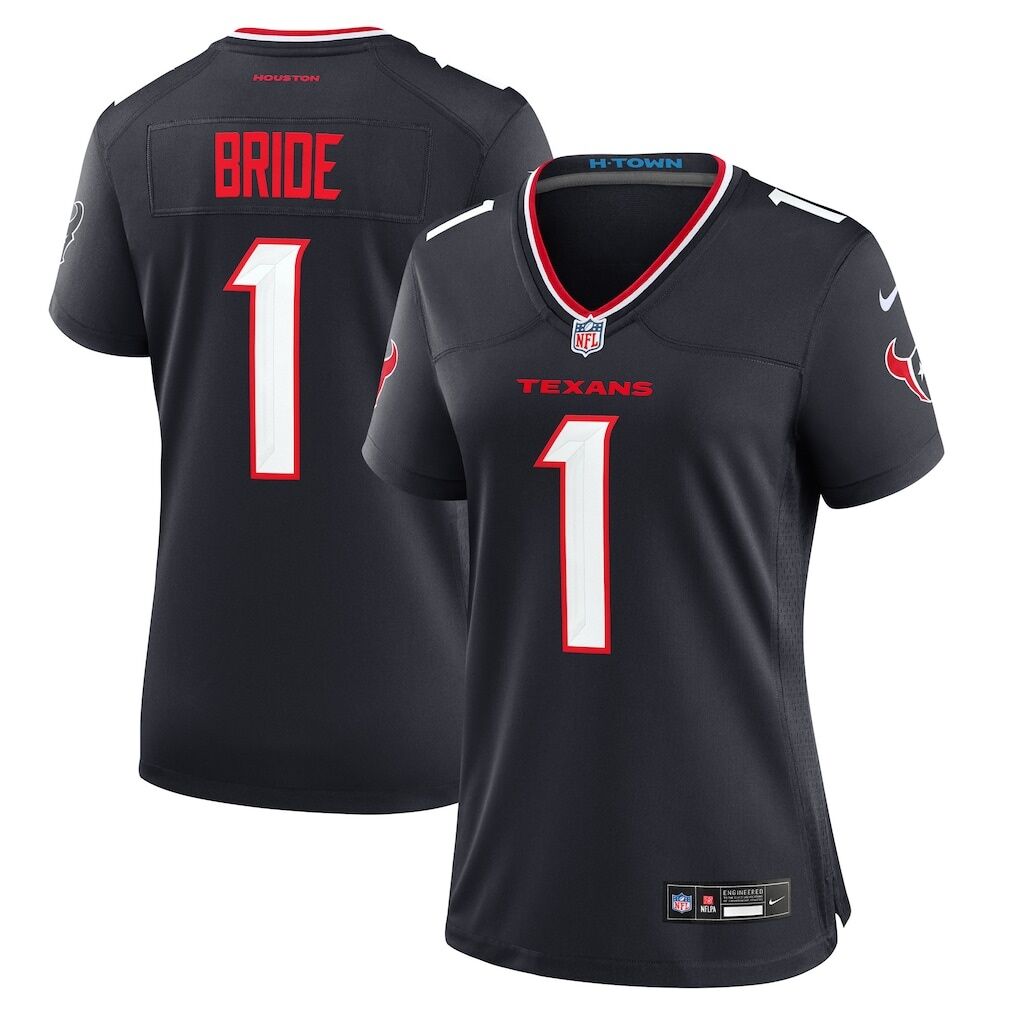 Number 1 Bride Houston Texans Nike Women’s Game Jersey