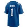 Number 1 Groom Indianapolis Colts Nike Game Jersey - - Detail View