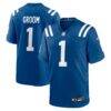 Number 1 Groom Indianapolis Colts Nike Game Jersey - - Front View