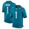 Number 1 Groom Jacksonville Jaguars Nike Game Jersey - Teal - Front View