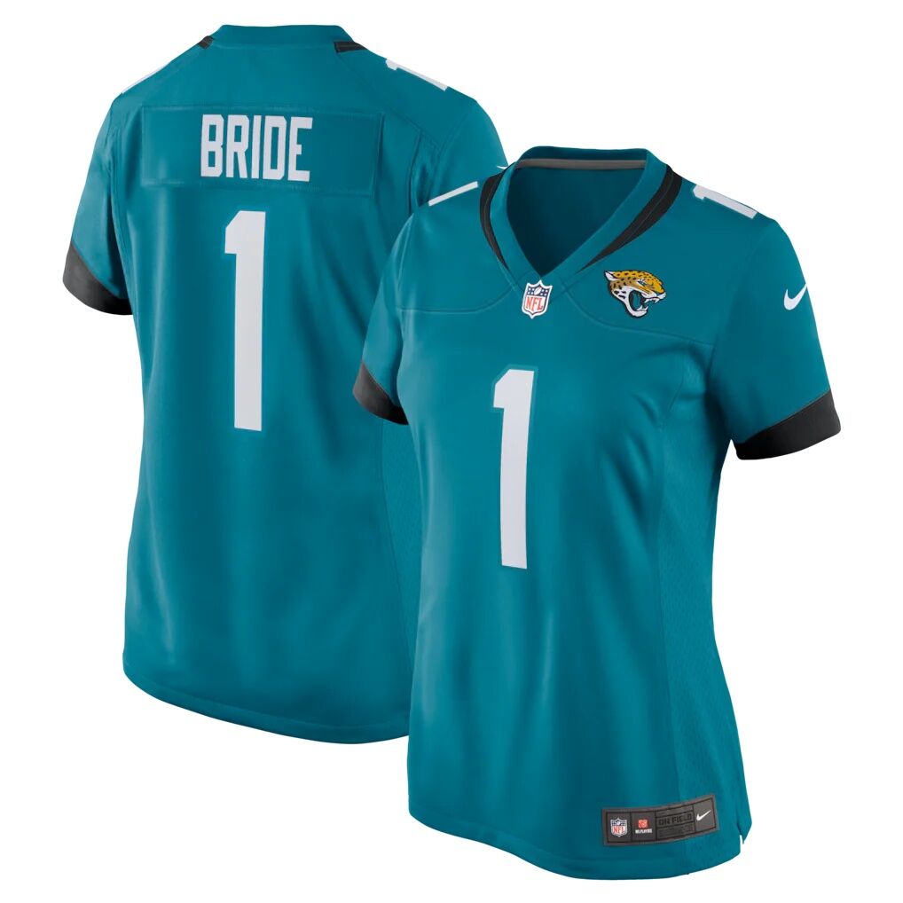 Number 1 Bride Jacksonville Jaguars Nike Women's Game Jersey