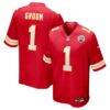 Number 1 Groom Kansas City Chiefs Nike Game Jersey - Red - Front View