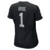 Number 1 Bride Las Vegas Raiders Nike Women's Game Jersey - Black - Detail View