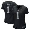 Number 1 Bride Las Vegas Raiders Nike Women's Game Jersey - Black - Front View