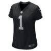 Number 1 Bride Las Vegas Raiders Nike Women's Game Jersey - Black - Side View