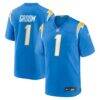 Number 1 Groom Los Angeles Chargers Nike Game Jersey - - Front View