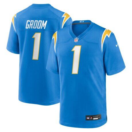 Number 1 Groom Los Angeles Chargers Nike Game Jersey - - Front View