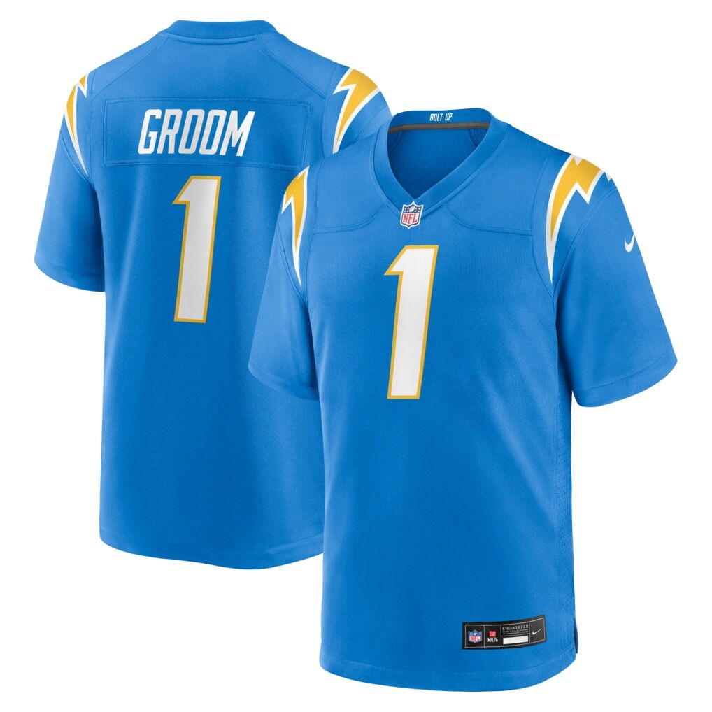 Number 1 Groom Los Angeles Chargers Nike Game Jersey - Powder Blue