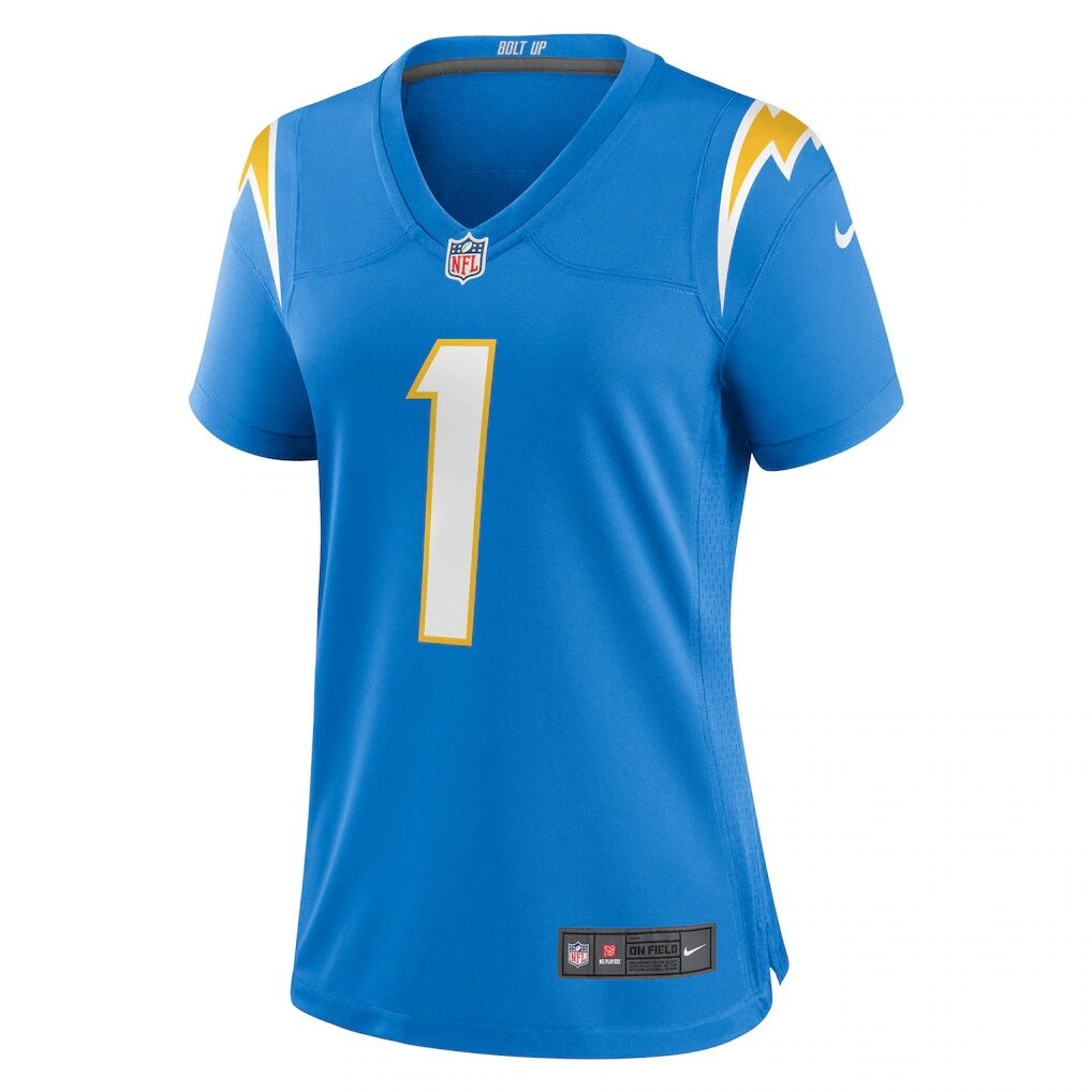 Number 1 Bride Los Angeles Chargers Nike Women's Game Jersey - Powder Blue