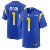 Number 1 Groom Los Angeles Rams Nike Game Jersey - - Front View