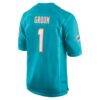 Number 1 Groom Miami Dolphins Nike Game Jersey - - Detail View