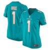 Number 1 Bride Miami Dolphins Nike Women's Game Jersey - - Front View