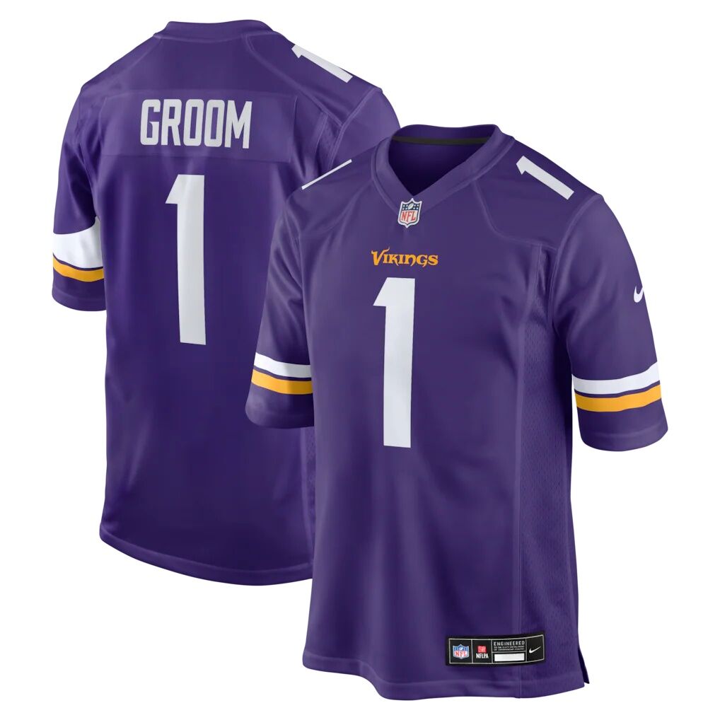 Number 1 Groom Minnesota Vikings Nike Game Jersey