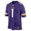 Number 1 Groom Minnesota Vikings Nike Game Jersey - Purple - Side View