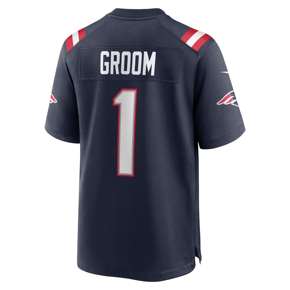 Number 1 Groom New England Patriots Nike Game Jersey