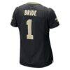 Number 1 Bride New Orleans Saints Nike Women's Game Jersey - Black - Detail View