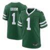 Number 1 Groom New York Jets Nike Game Jersey - - Front View