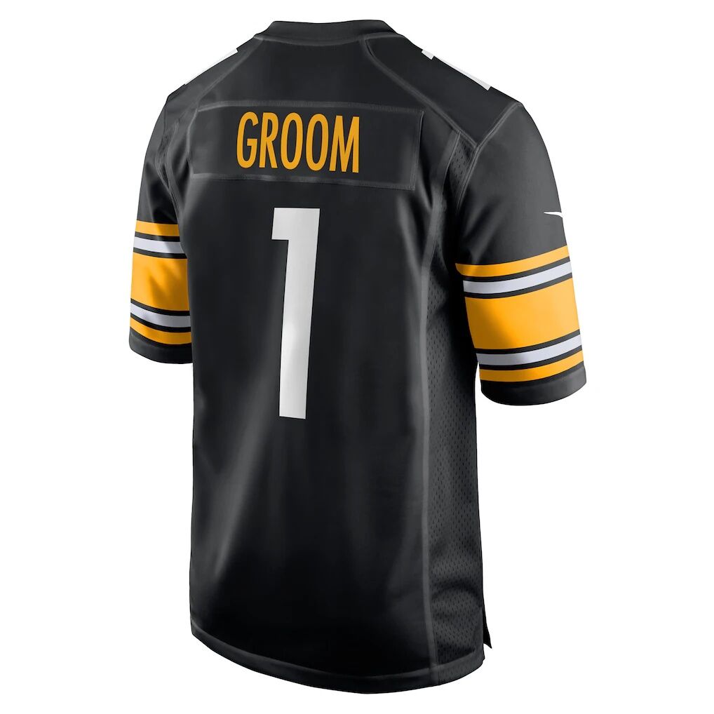 Number 1 Groom Pittsburgh Steelers Nike Game Jersey