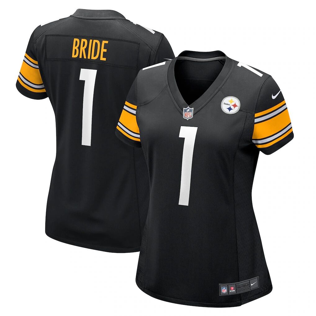 Number 1 Bride Pittsburgh Steelers Nike Women's Game Jersey