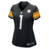 Number 1 Bride Pittsburgh Steelers Nike Women's Game Jersey - Black - Side View