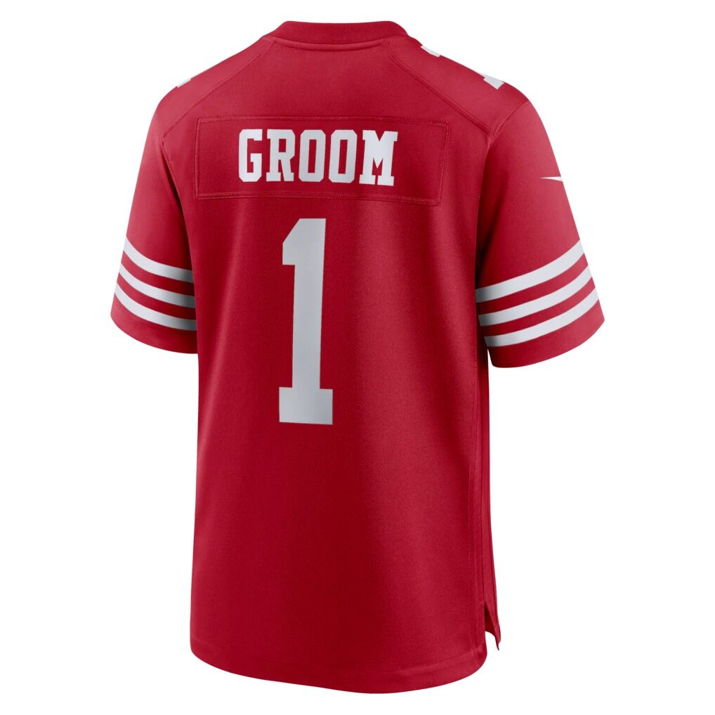 Number 1 Groom San Francisco 49ers Nike Game Jersey - Scarlet