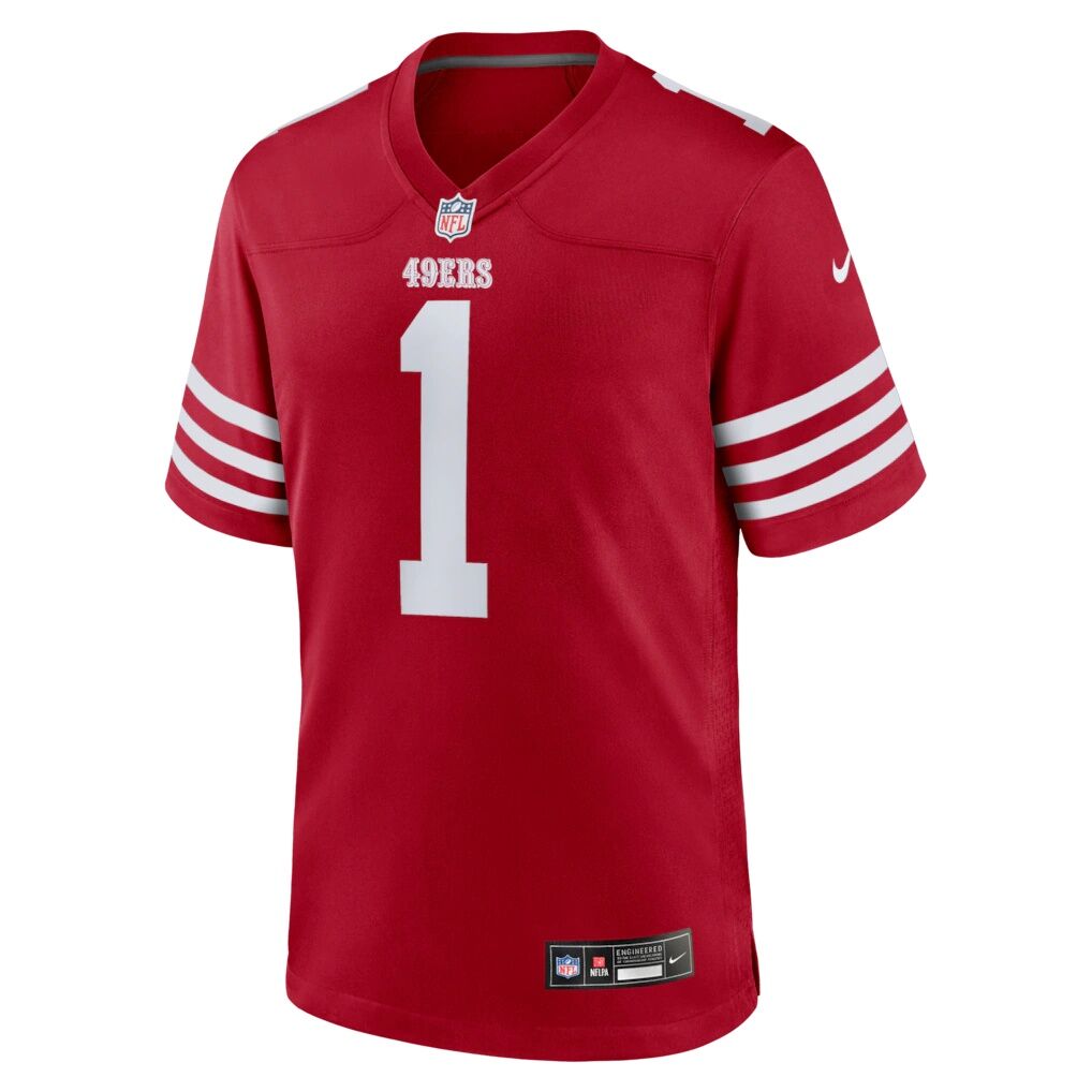 Number 1 Groom San Francisco 49ers Nike Game Jersey - Scarlet