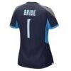 Number 1 Bride Tennessee Titans Nike Women's Game Jersey - Navy - Detail View