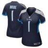 Number 1 Bride Tennessee Titans Nike Women's Game Jersey - Navy - Front View