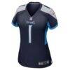 Number 1 Bride Tennessee Titans Nike Women's Game Jersey - Navy - Side View
