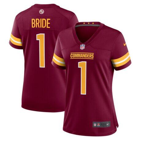 Number 1 Bride Washington Commanders Nike Women's Game Jersey - - Front View
