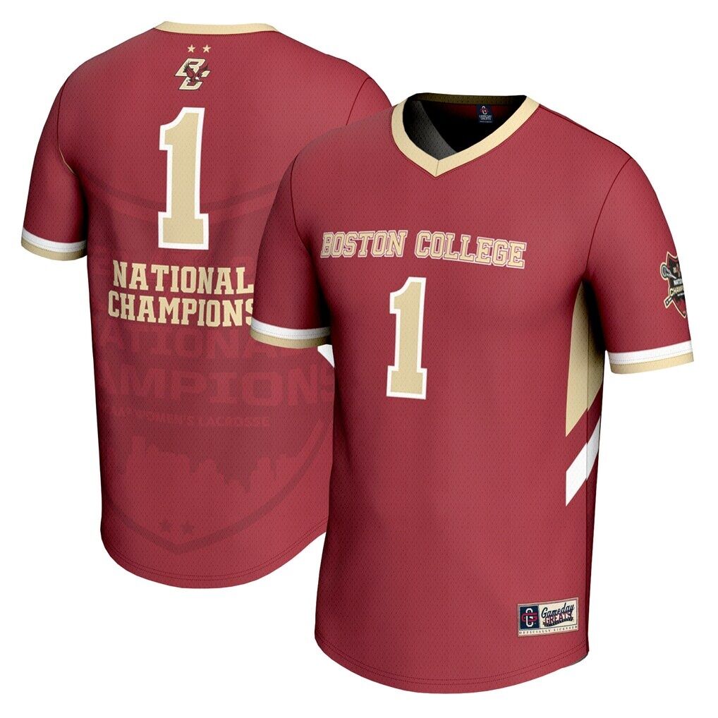 Boston College Eagles GameDay Greats Youth 2024 NCAA Women's Lacrosse National Champions Lightweight Fashion Jersey - Maroon