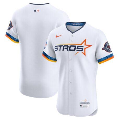 Houston Astros Nike 2025 City Connect Elite Jersey - White - Front View