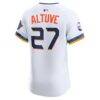 Jose Altuve Houston Astros Nike 2025 City Connect Elite Player Jersey - White - Detail View