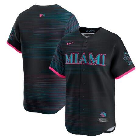 Miami Marlins Nike 2025 City Connect Limited Jersey - Black - Front View
