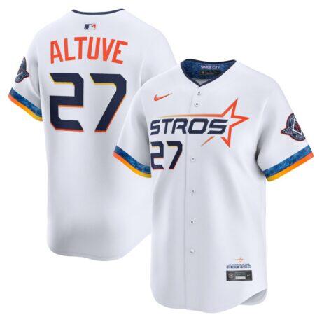 Jose Altuve Houston Astros Nike 2025 City Connect Limited Player Jersey - White - Front View