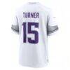 Dallas Turner Minnesota Vikings Nike Alternate Game Jersey - White - Detail View