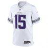 Dallas Turner Minnesota Vikings Nike Alternate Game Jersey - White - Side View