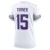 Dallas Turner Minnesota Vikings Nike Women's Alternate Game Jersey - White - Detail View