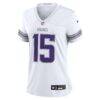 Dallas Turner Minnesota Vikings Nike Women's Alternate Game Jersey - White - Side View