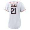 Yainer Diaz Houston Astros Nike Women's Home Replica Jersey - White - Detail View