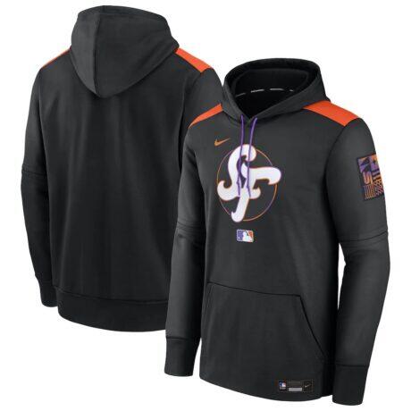 San Francisco Giants Nike 2025 City Connect Authentic Collection Performance Pullover Hoodie - Black - Alt1