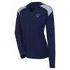 Dallas Cowboys Antigua Women's Opulent Long Sleeve Hoodie T-Shirt - Navy - Front View