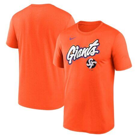 San Francisco Giants Nike 2025 City Connect Team Phrase Legend Performance T-Shirt - Orange - Front View