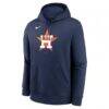 Houston Astros Nike Logo Club Fleece Hoodie - Navy - Side View