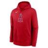 Los Angeles Angels Nike Logo Club Fleece Hoodie - Red - Side View