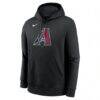 Arizona Diamondbacks Nike Logo Club Fleece Hoodie - Black - Side View