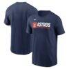 Houston Astros Nike Team Block T-Shirt - Navy - Front View