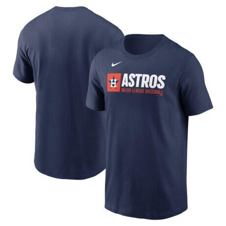 Houston Astros Nike Team Block T-Shirt - Navy - Front View